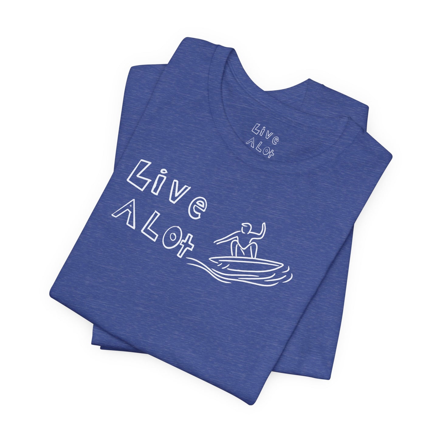 Live A Lot – Single Line Surfer Tee (Bella+Canvas 3001)