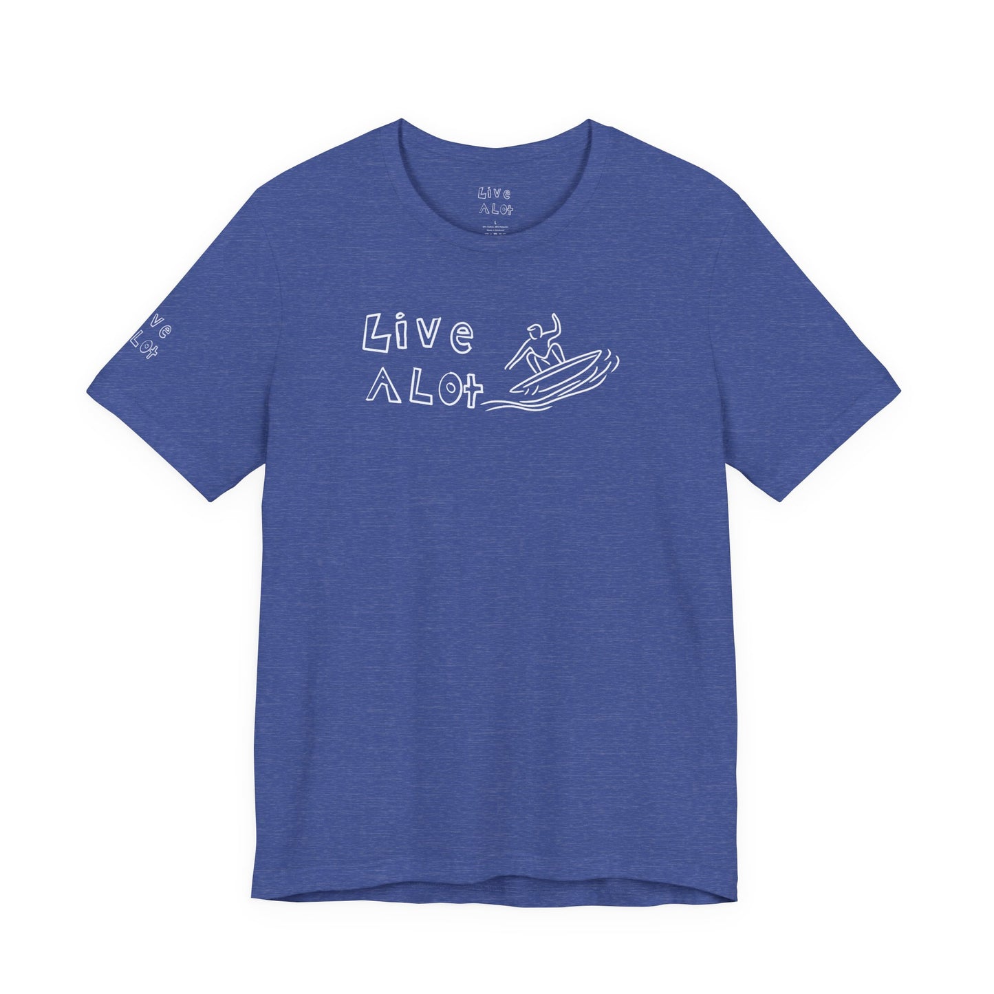 Live A Lot – Single Line Surfer Tee (Bella+Canvas 3001)
