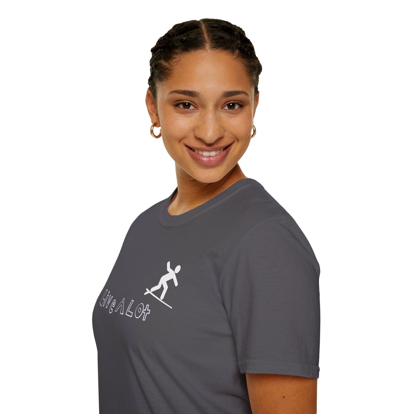 Live A Lot - Surfer Tee — Front & Back Print (Multiple Color Options)