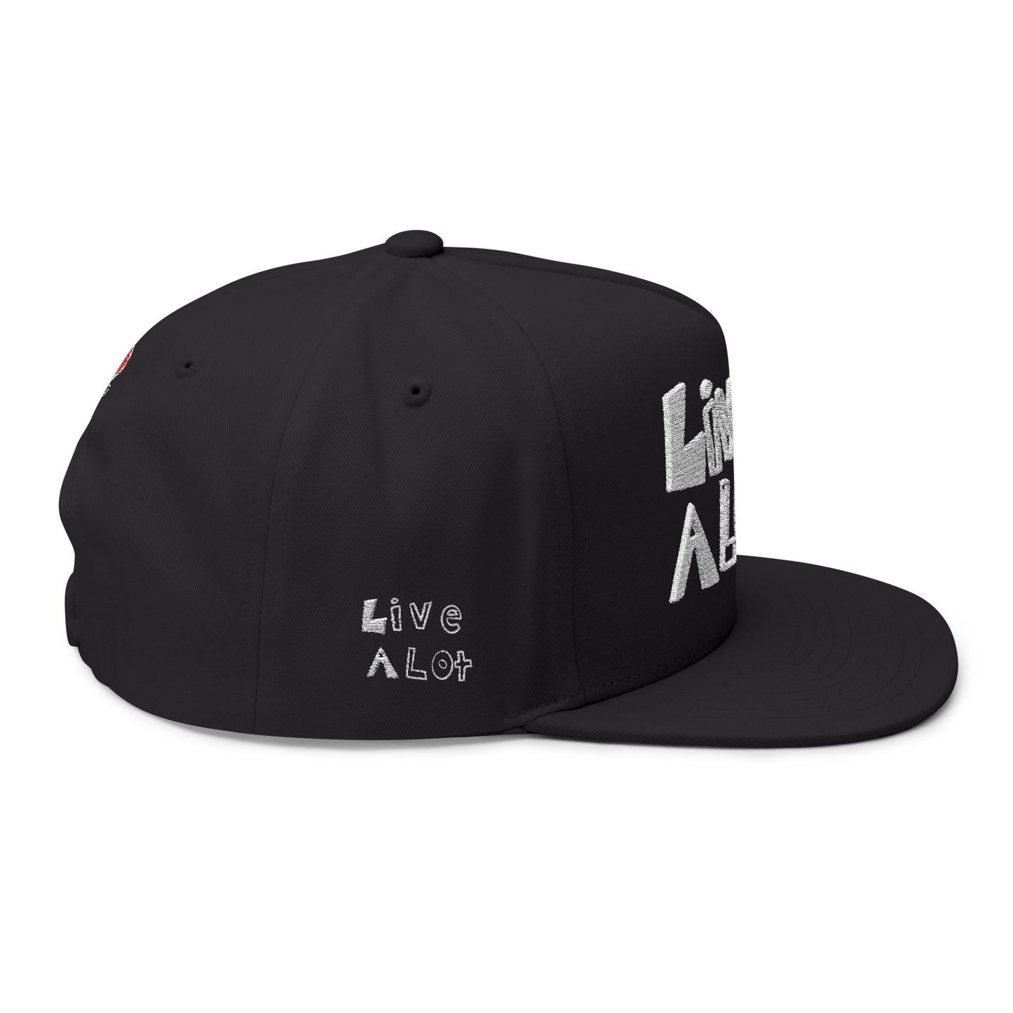 LIVE A LOT Heart Flat Bill Cap — City of Angels Edition