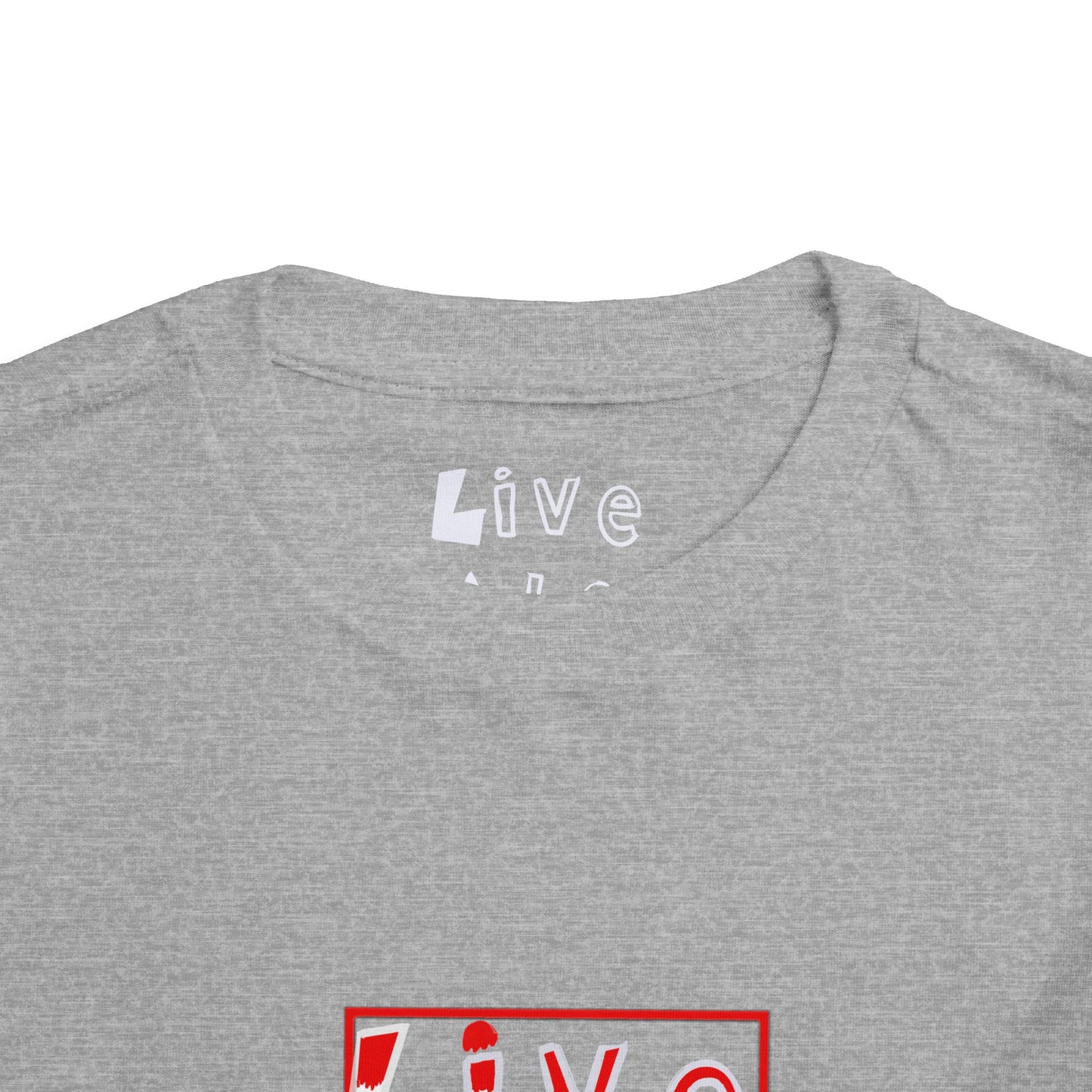 LIVE A LOT Toddler Tee — Red, White & Blue (Home Plate Edition)