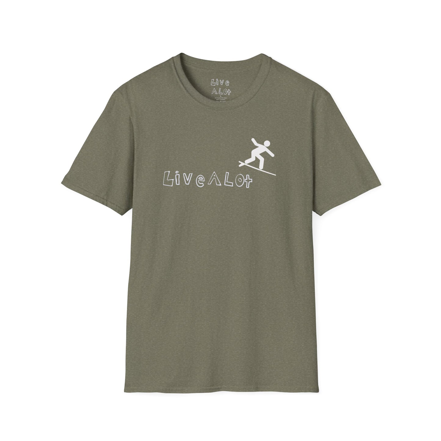 Live A Lot - Surfer Tee — Front & Back Print (Multiple Color Options)