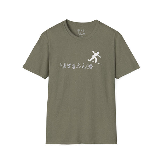 Live A Lot - Surfer Tee — Front & Back Print (Multiple Color Options)