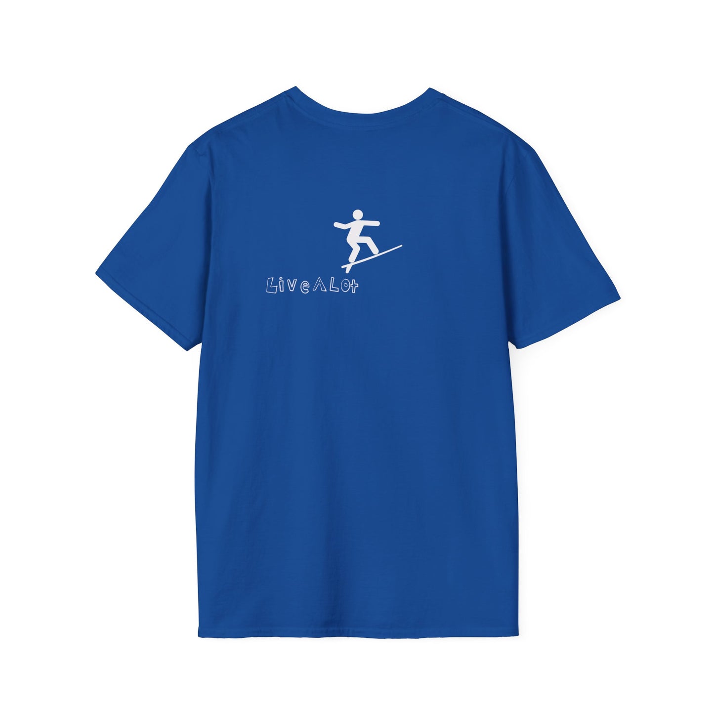 Live A Lot - Surfer Tee — Front & Back Print (Multiple Color Options)