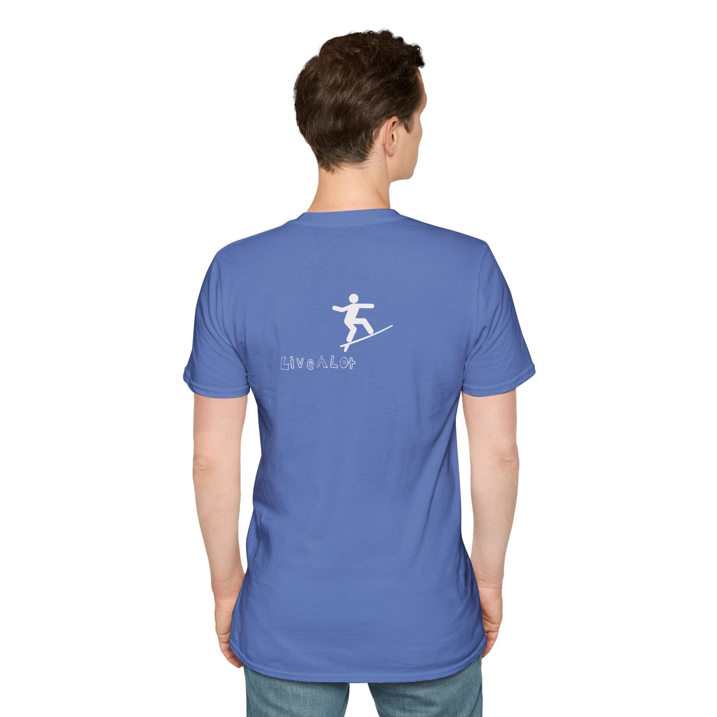 Live A Lot - Surfer Tee — Front & Back Print (Multiple Color Options)