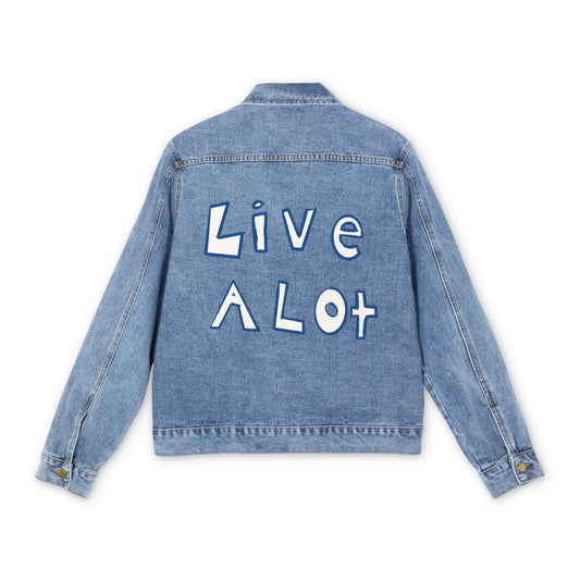 LIVE A LOT - Men’s Denim Jacket – Timeless Style. Bold Intent.