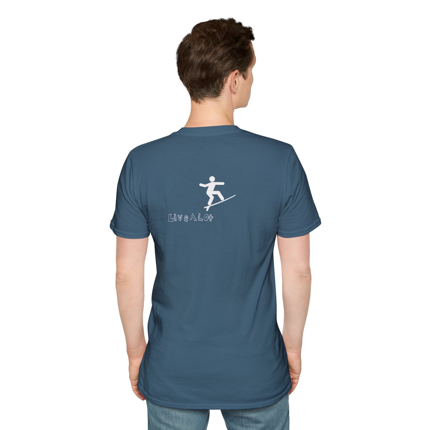 Live A Lot - Surfer Tee — Front & Back Print (Multiple Color Options)