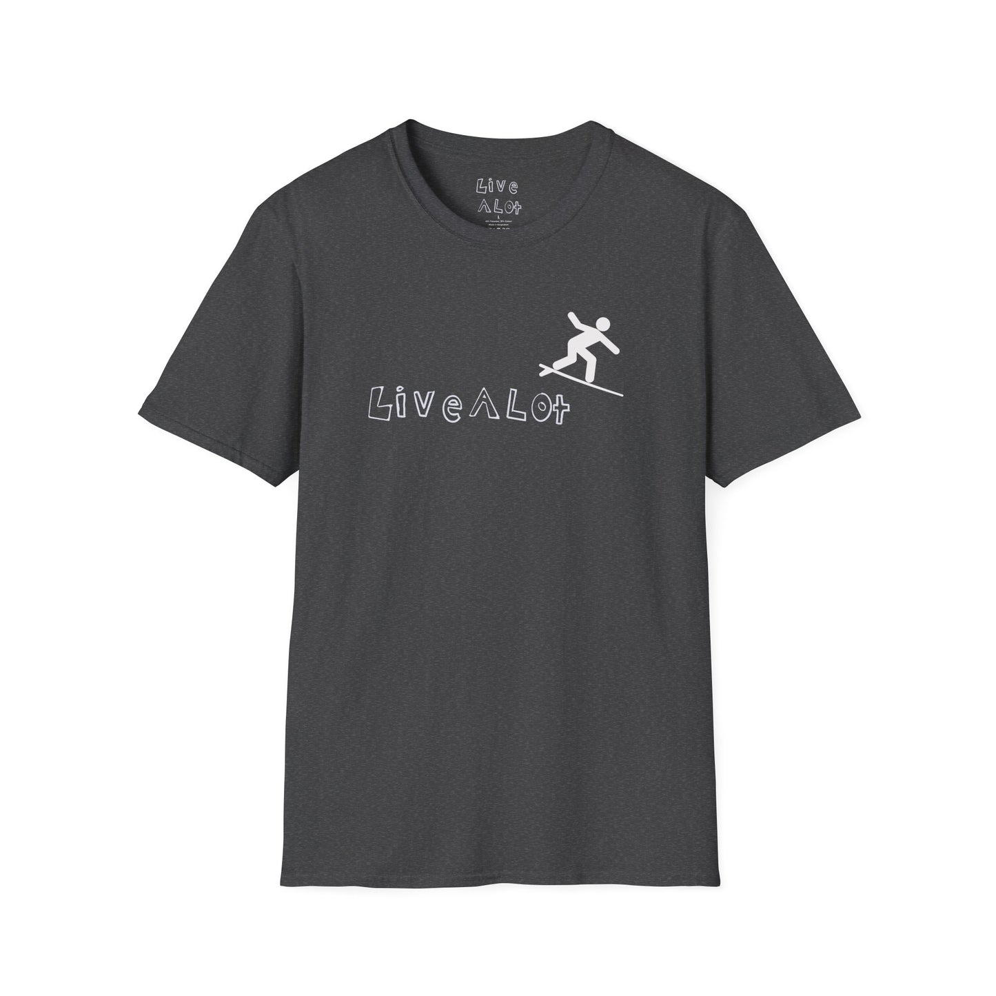 Live A Lot - Surfer Tee — Front & Back Print (Multiple Color Options)