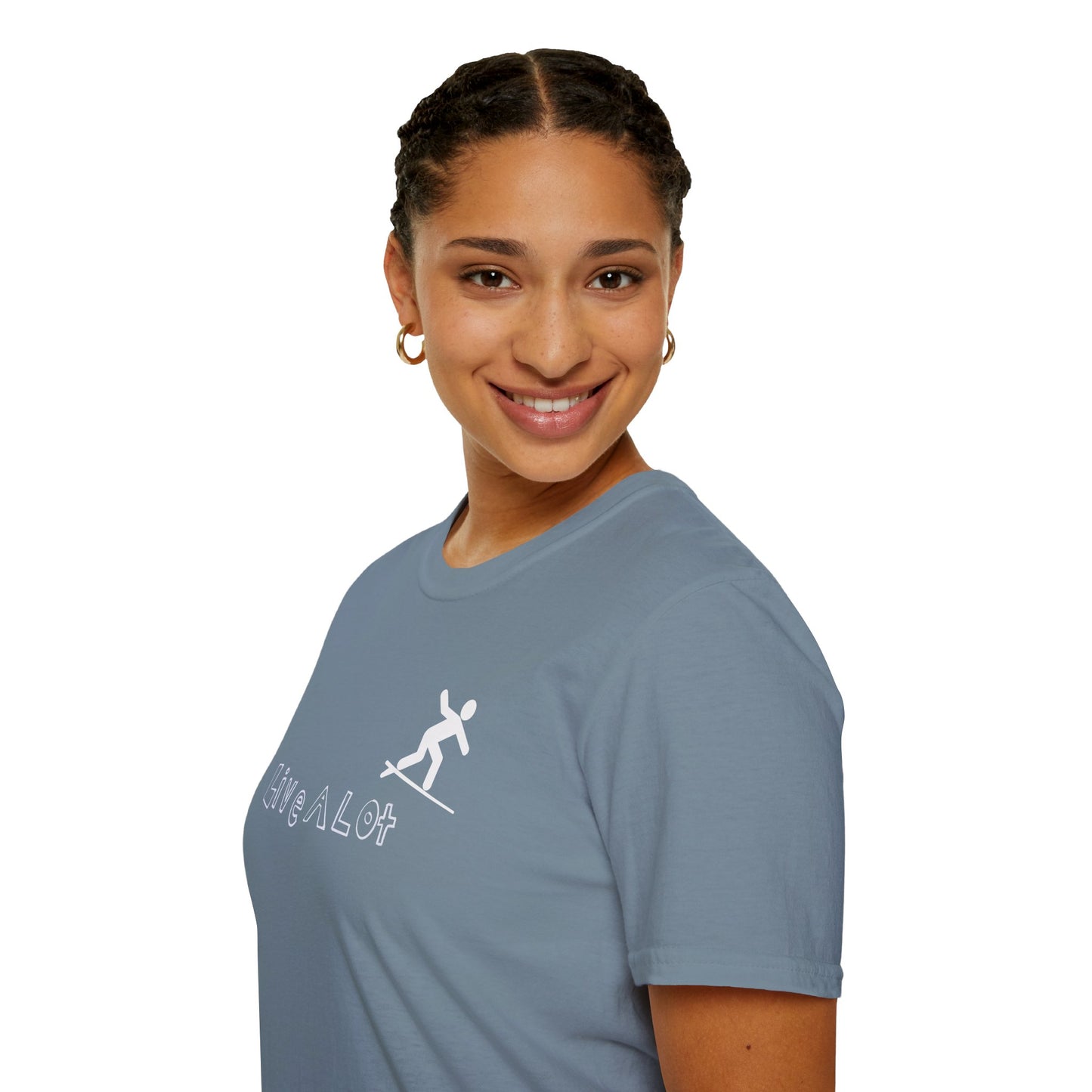 Live A Lot - Surfer Tee — Front & Back Print (Multiple Color Options)