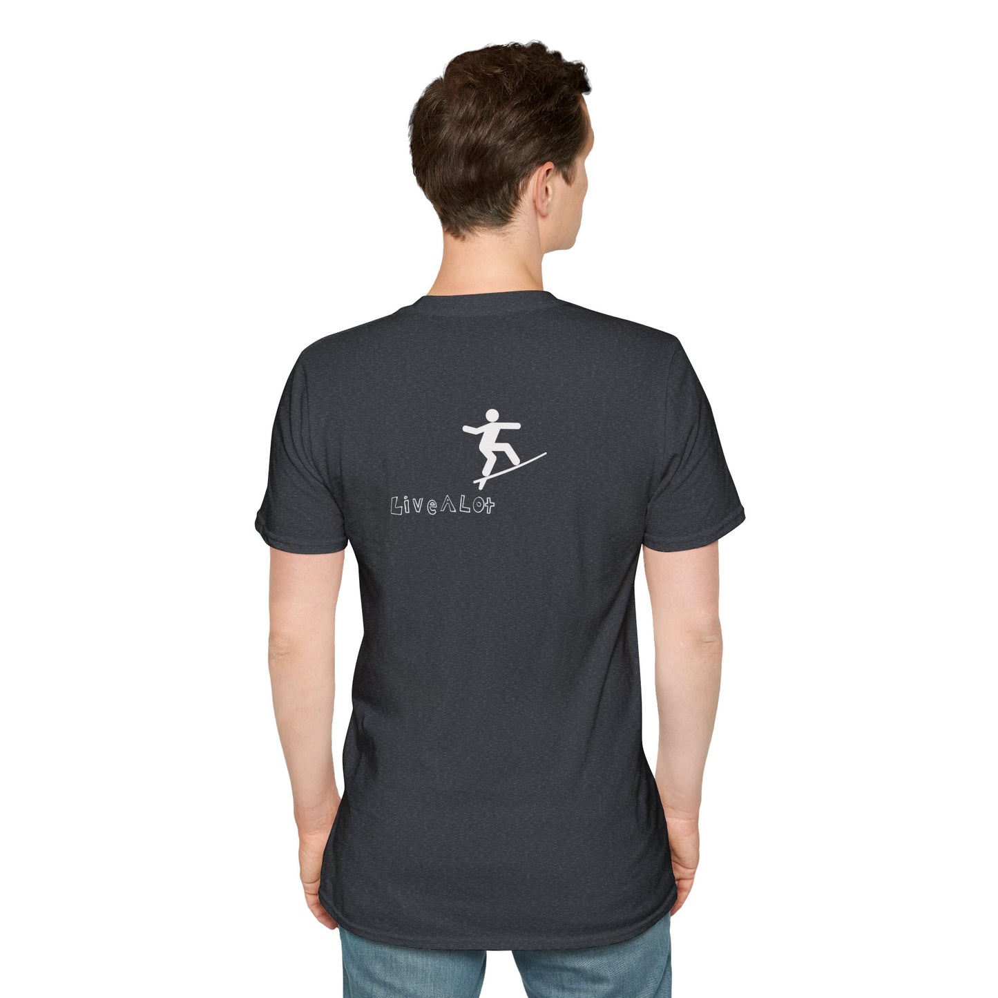 Live A Lot - Surfer Tee — Front & Back Print (Multiple Color Options)