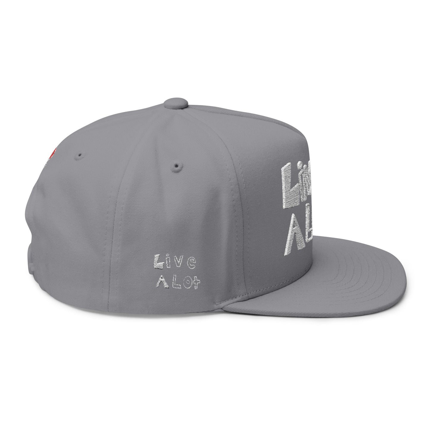 LIVE A LOT Heart Flat Bill Cap — City of Angels Edition