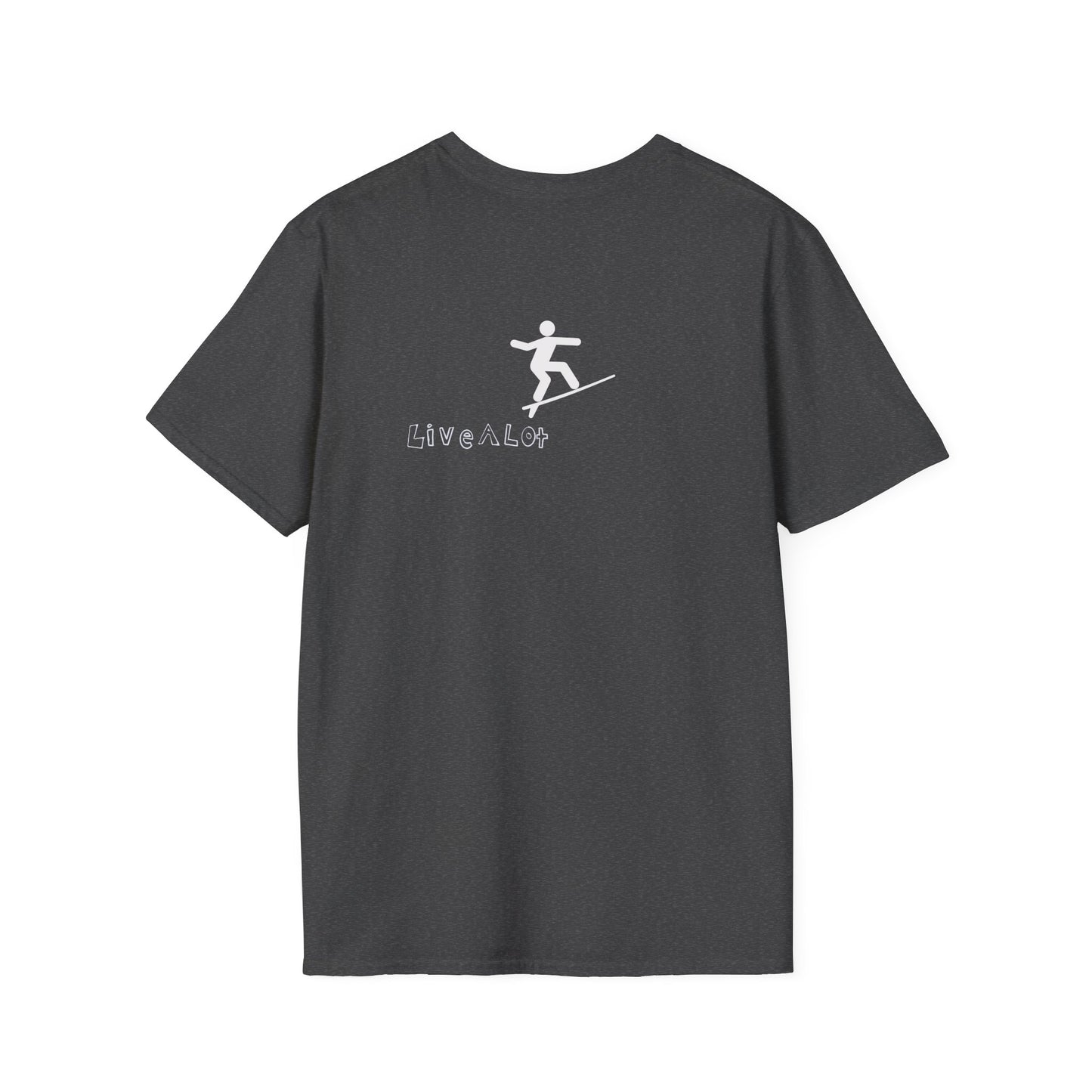 Live A Lot - Surfer Tee — Front & Back Print (Multiple Color Options)