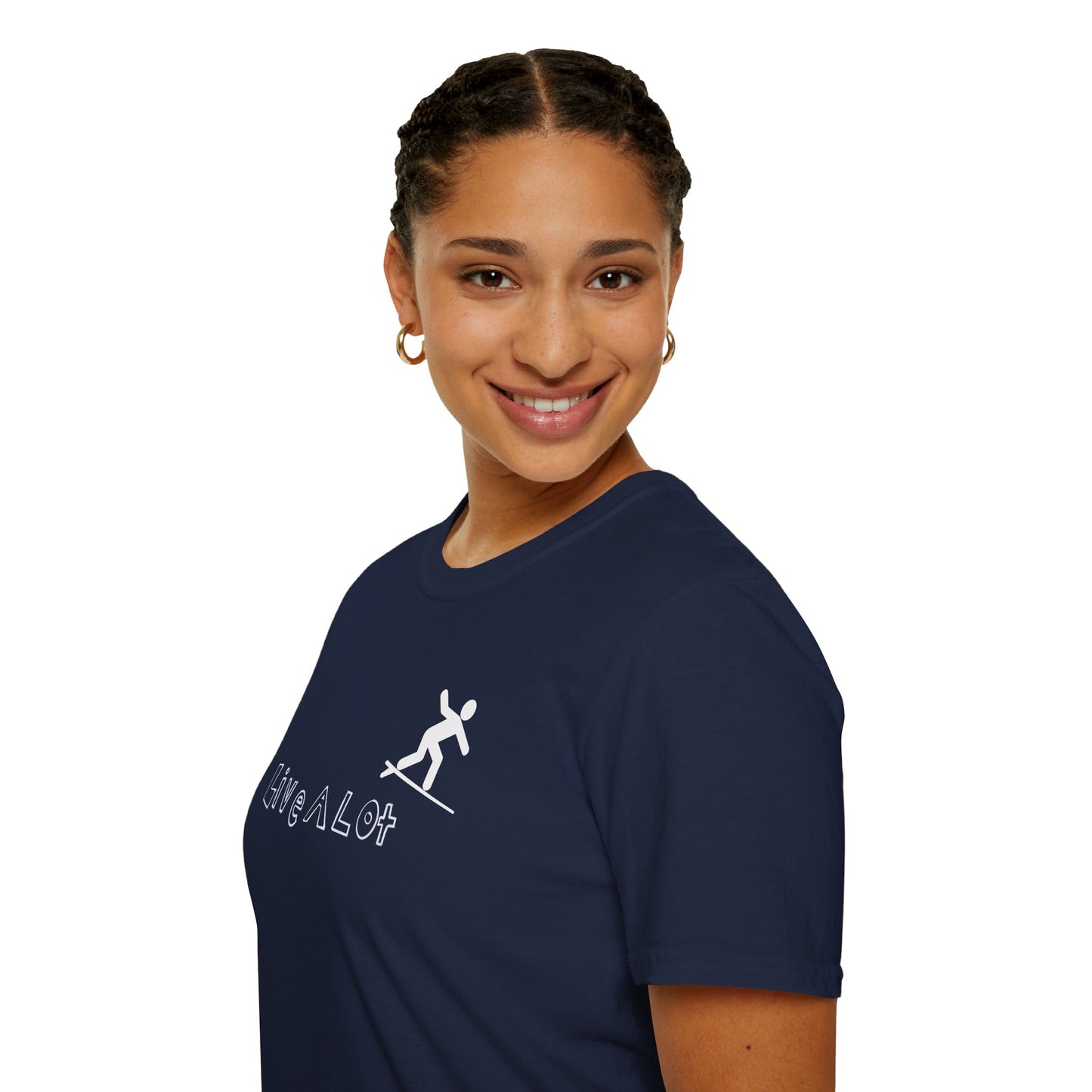 Live A Lot - Surfer Tee — Front & Back Print (Multiple Color Options)
