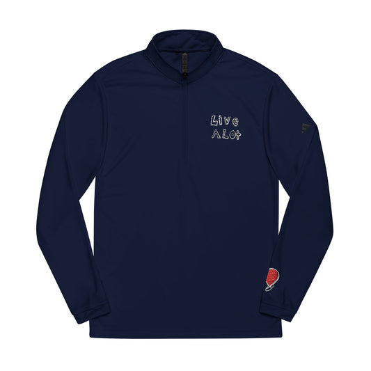 LIVE A LOT x adidas® Navy Quarter-Zip Pullover