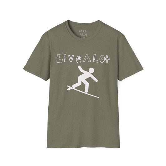 Live A Lot - Surfer Tee — Front & Back Print (Multiple Color Options)