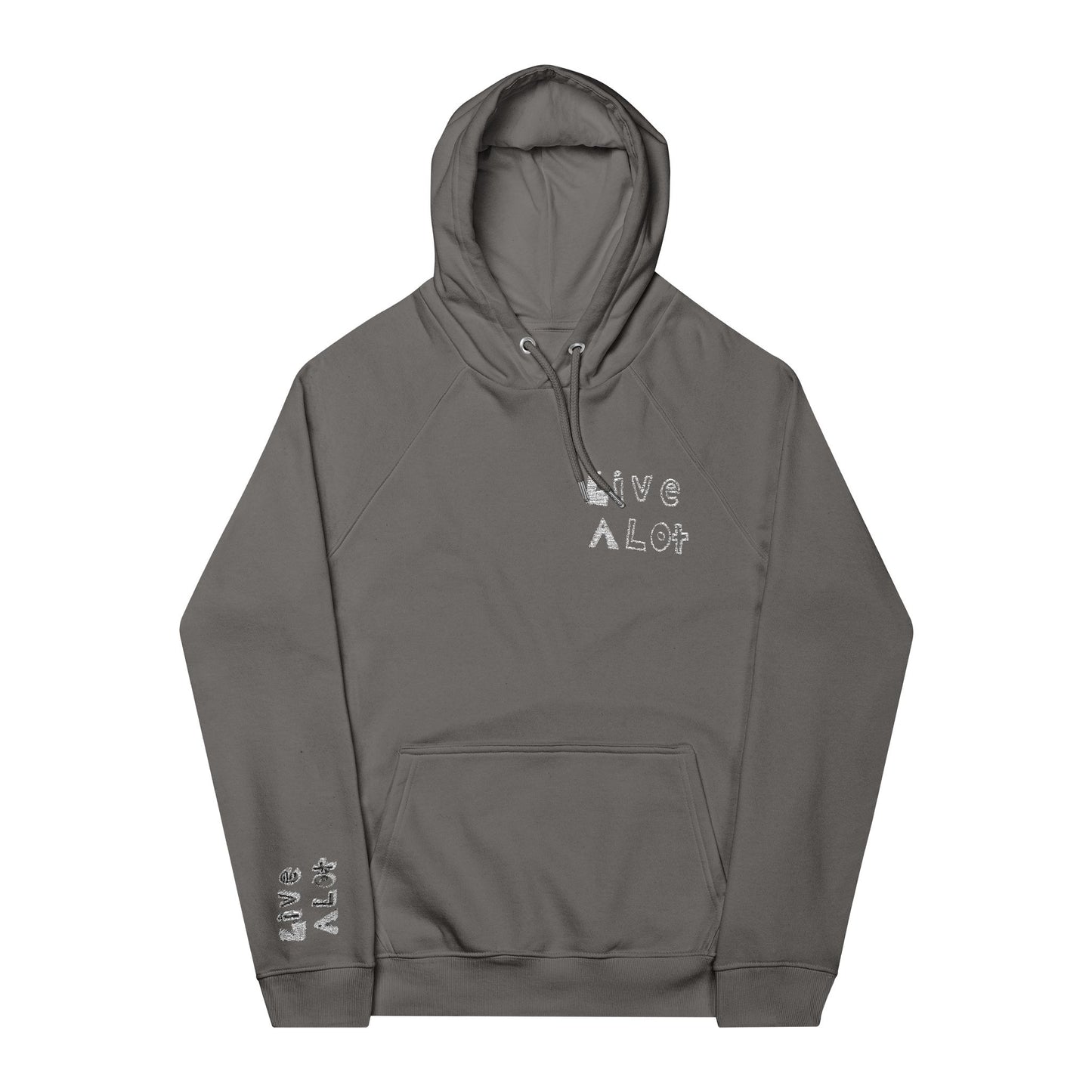 LIVE A LOT - Hoodie – Unisex Eco Raglan