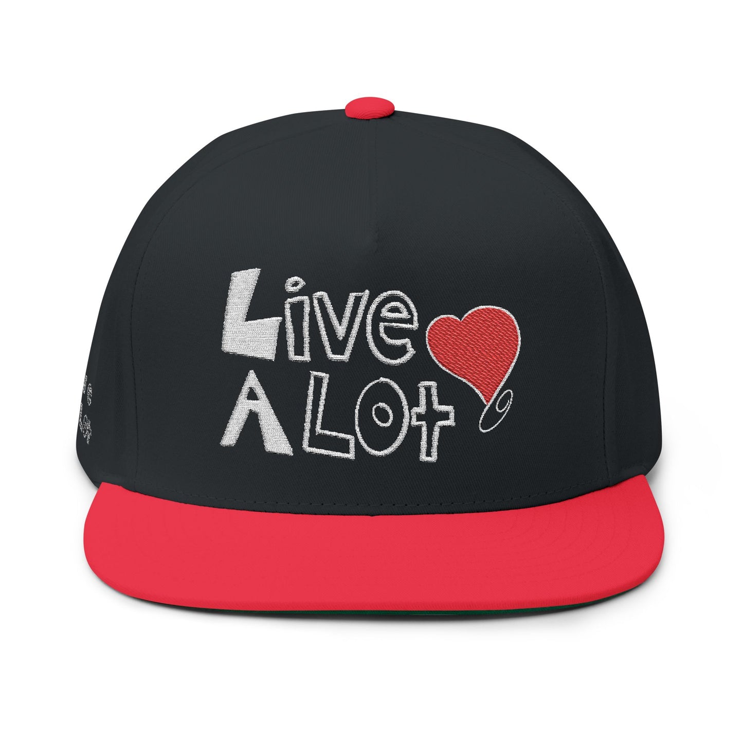 LIVE A LOT Heart Flat Bill Cap — City of Angels Edition