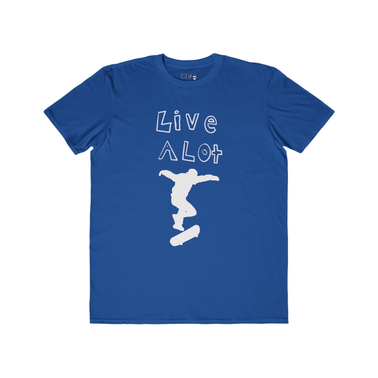Live A Lot - Classic Cotton Tee — Skateboard Edition (Multiple Color Options)