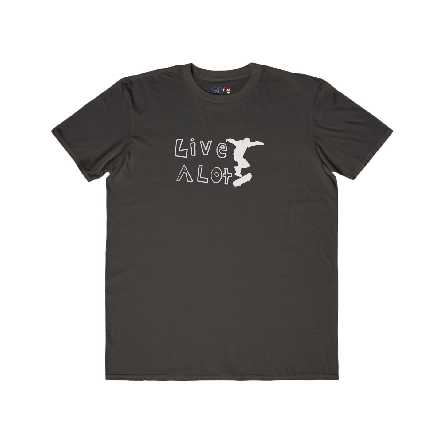 Live A Lot - Classic Cotton Tee — Skateboard Edition (Multiple Color Options)