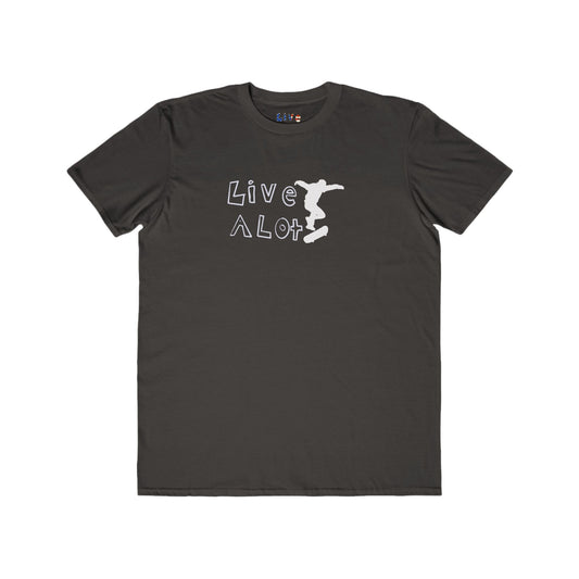 Live A Lot - Classic Cotton Tee — Skateboard Edition (Multiple Color Options)