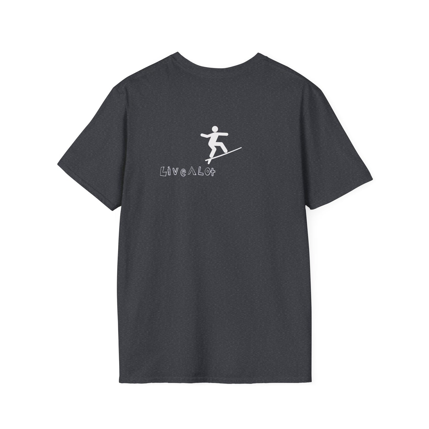 Live A Lot - Surfer Tee — Front & Back Print (Multiple Color Options)