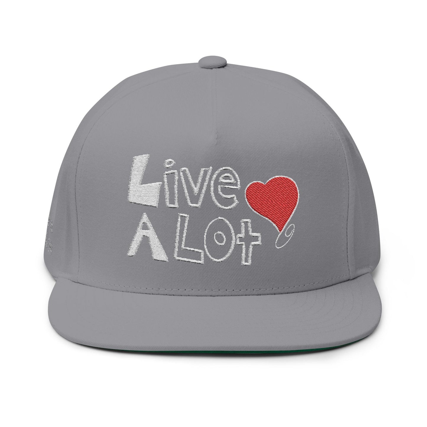 LIVE A LOT Heart Flat Bill Cap — City of Angels Edition