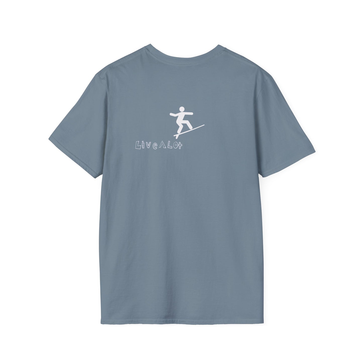 Live A Lot - Surfer Tee — Front & Back Print (Multiple Color Options)