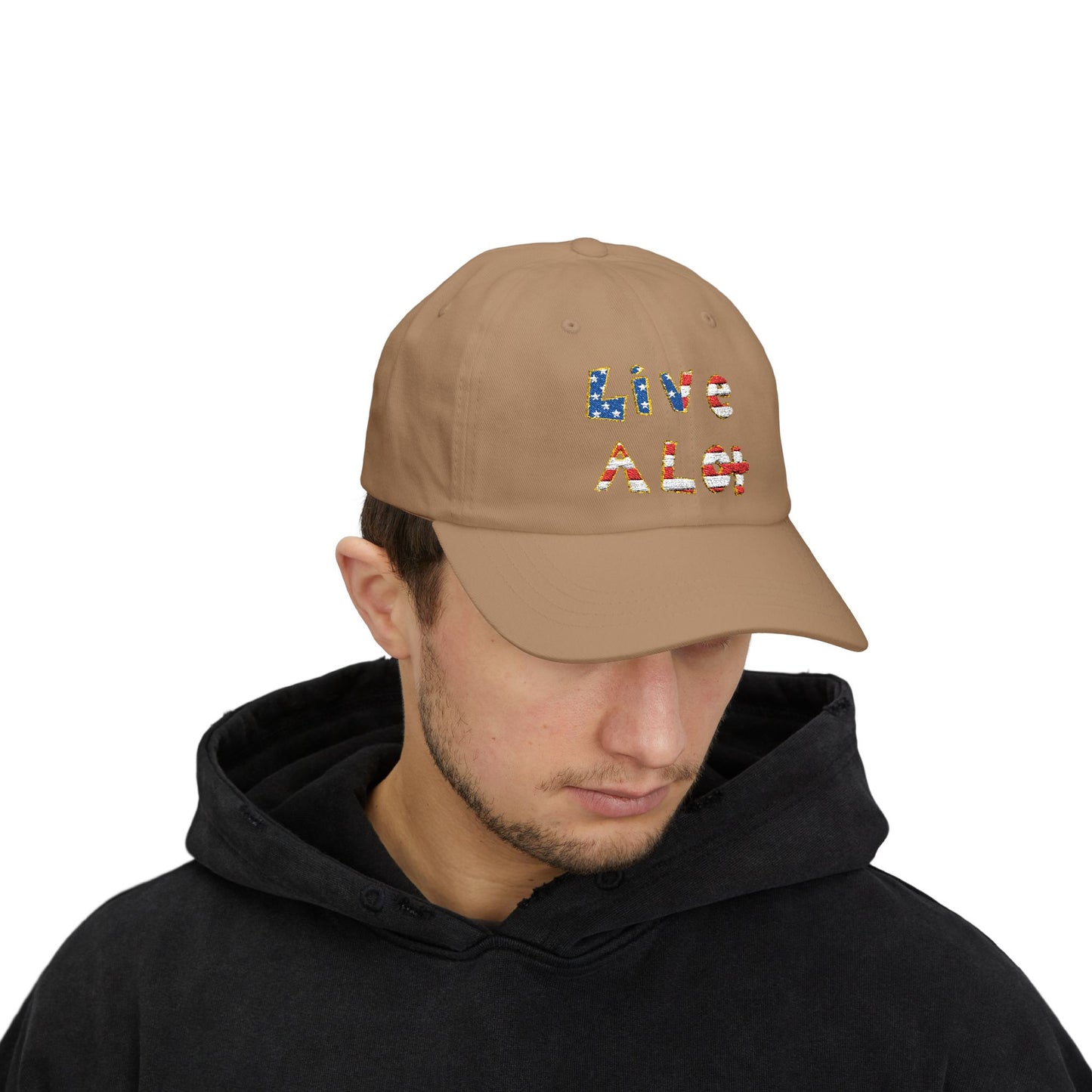 LIVE A LOT® Dad Cap – American Flag Edition