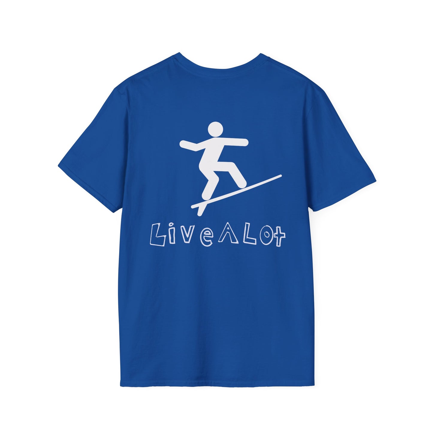 Live A Lot - Surfer Tee — Front & Back Print (Multiple Color Options)