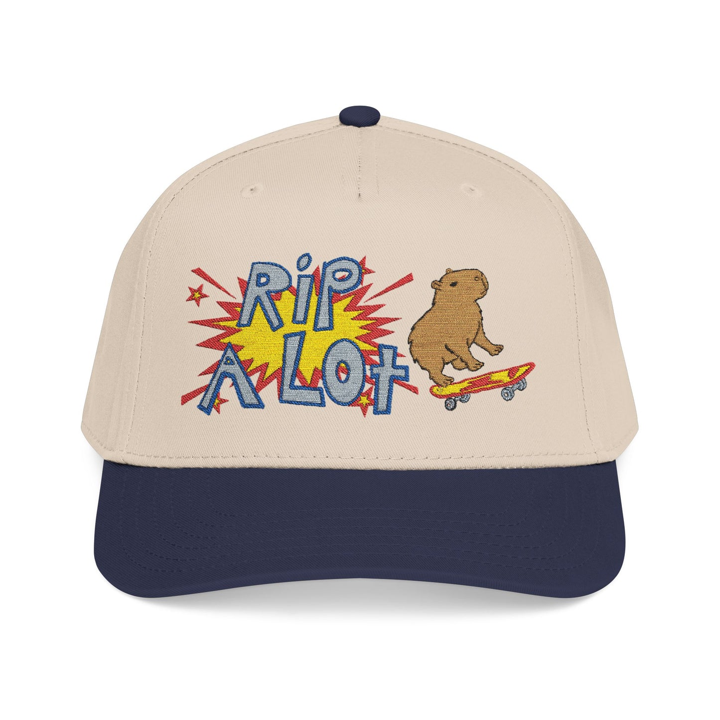 Rip A Lot™ Comic Skateboarding Capybara Hat