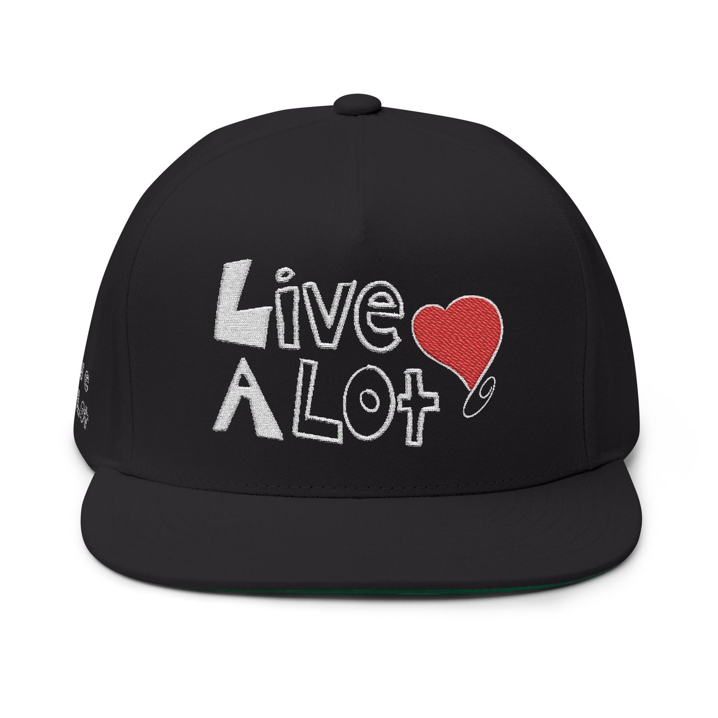 LIVE A LOT Heart Flat Bill Cap — City of Angels Edition