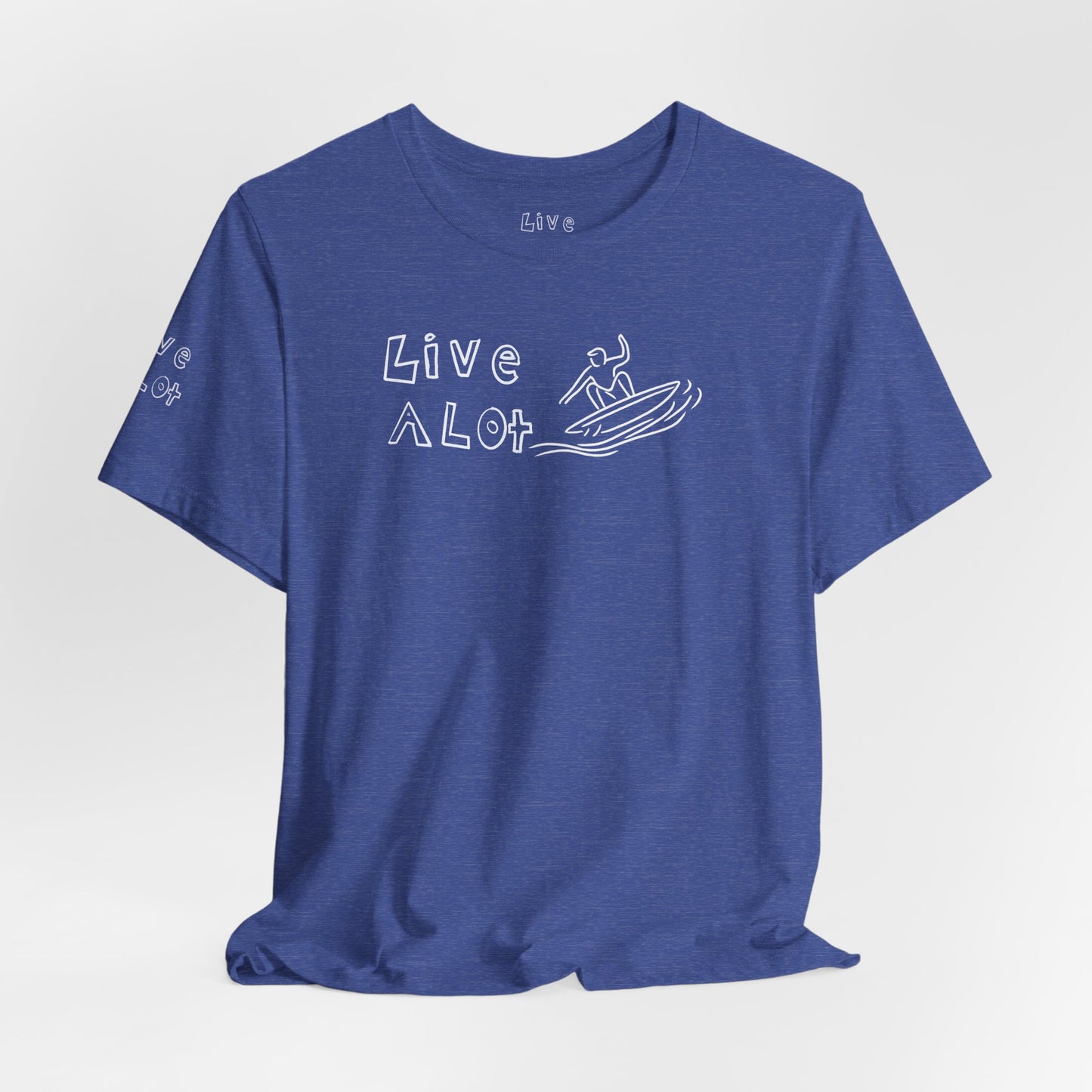 Live A Lot – Single Line Surfer Tee (Bella+Canvas 3001)