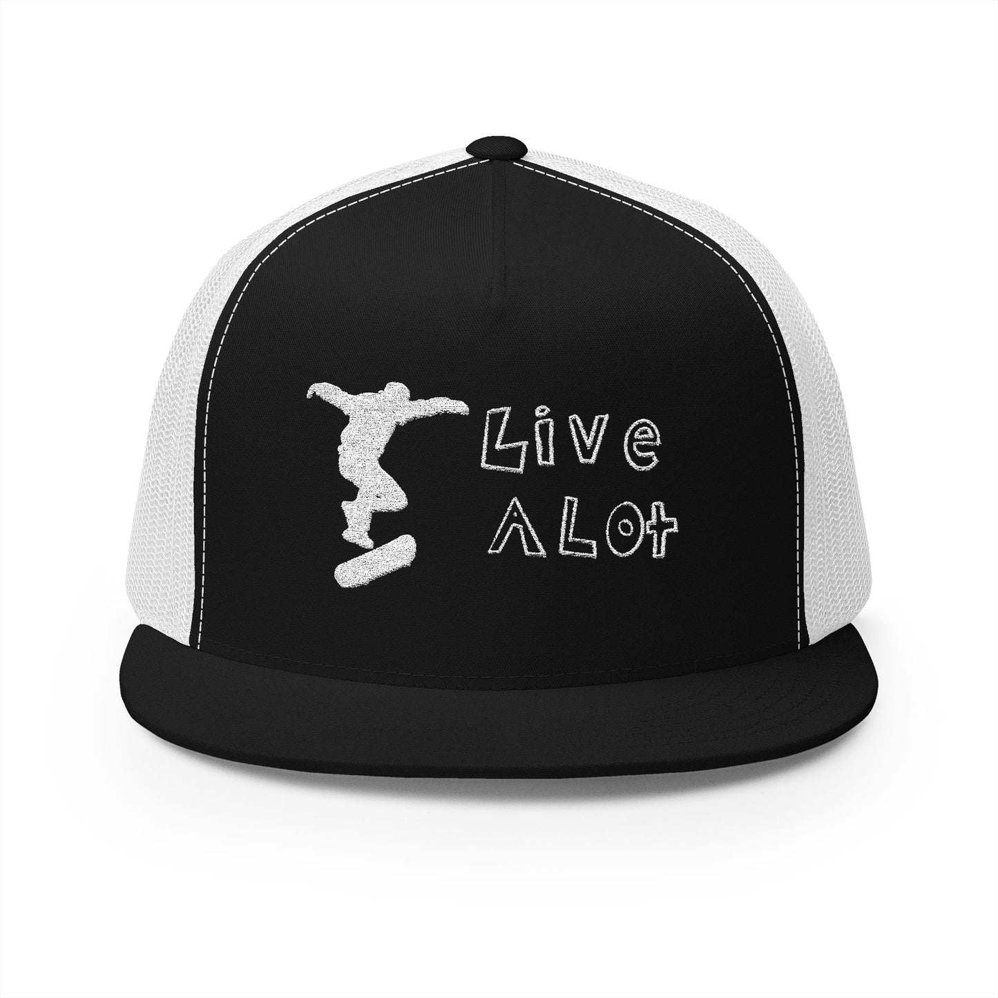 Live A Lot Panel Trucker Cap – Skateboarder Edition