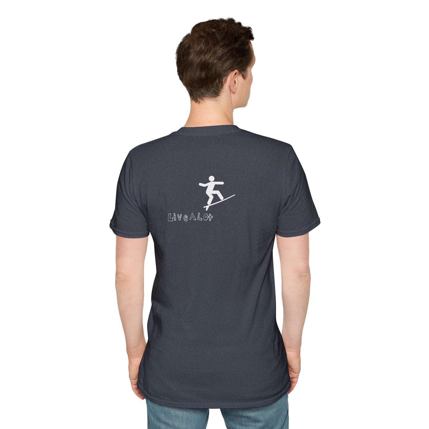 Live A Lot - Surfer Tee — Front & Back Print (Multiple Color Options)