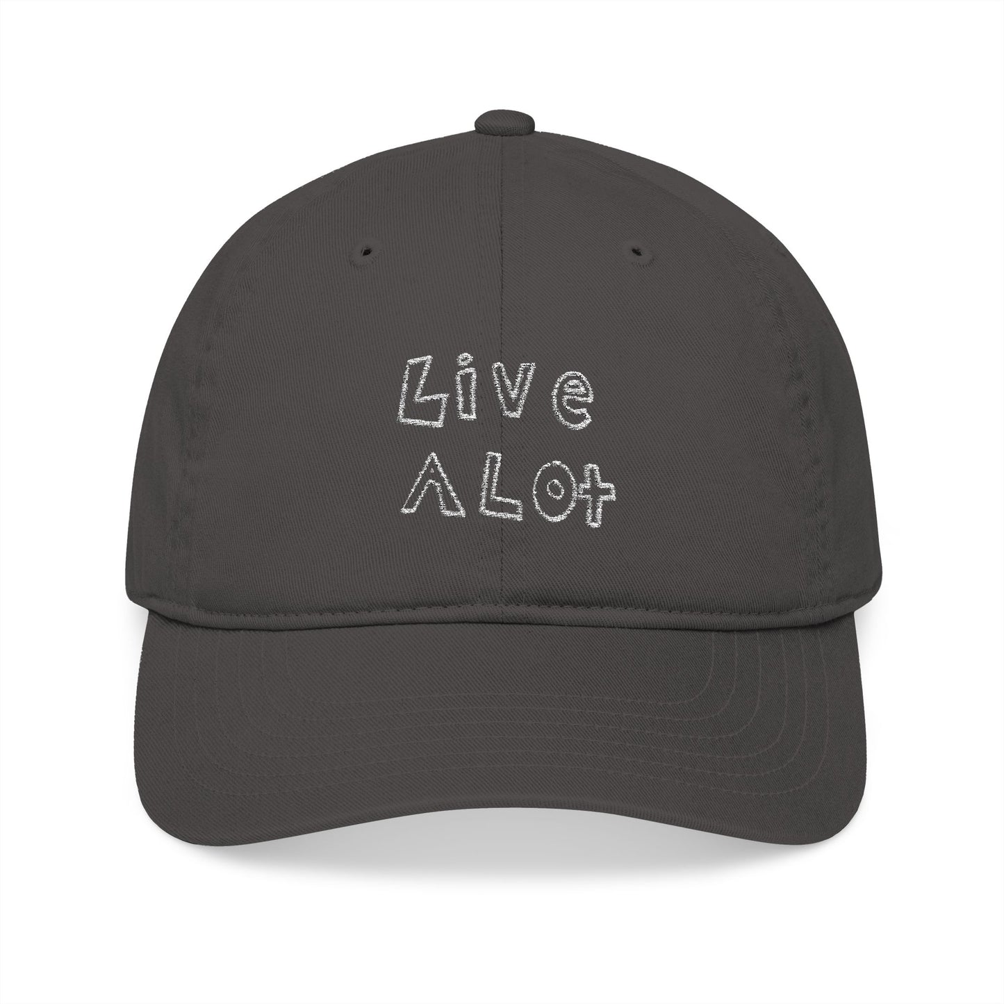 LIVE A LOT – Dad Cap (White Embroidery - Multiple Color Options)