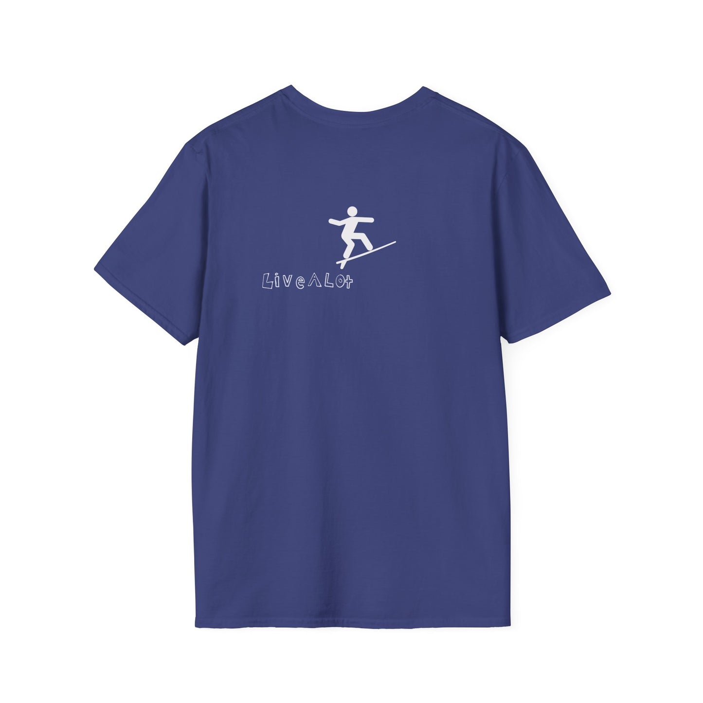 Live A Lot - Surfer Tee — Front & Back Print (Multiple Color Options)