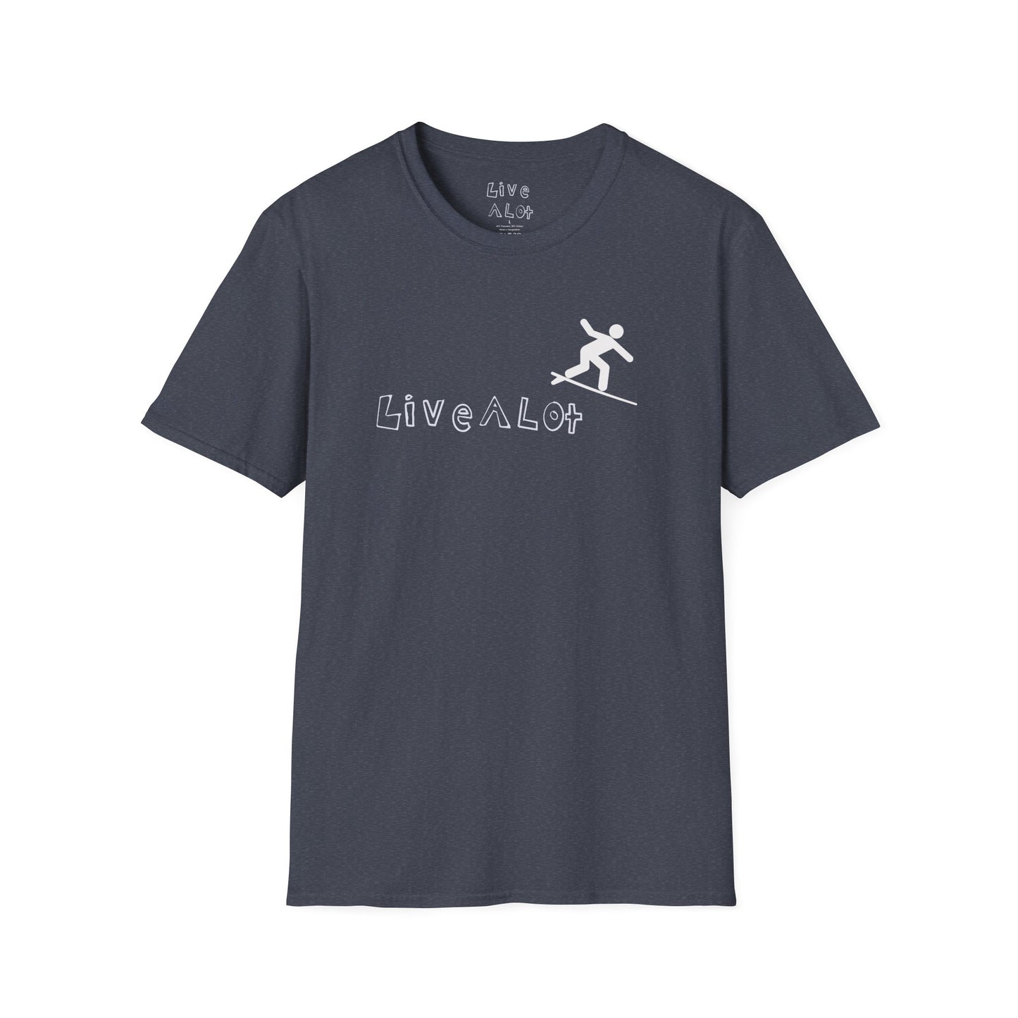 Live A Lot - Surfer Tee — Front & Back Print (Multiple Color Options)