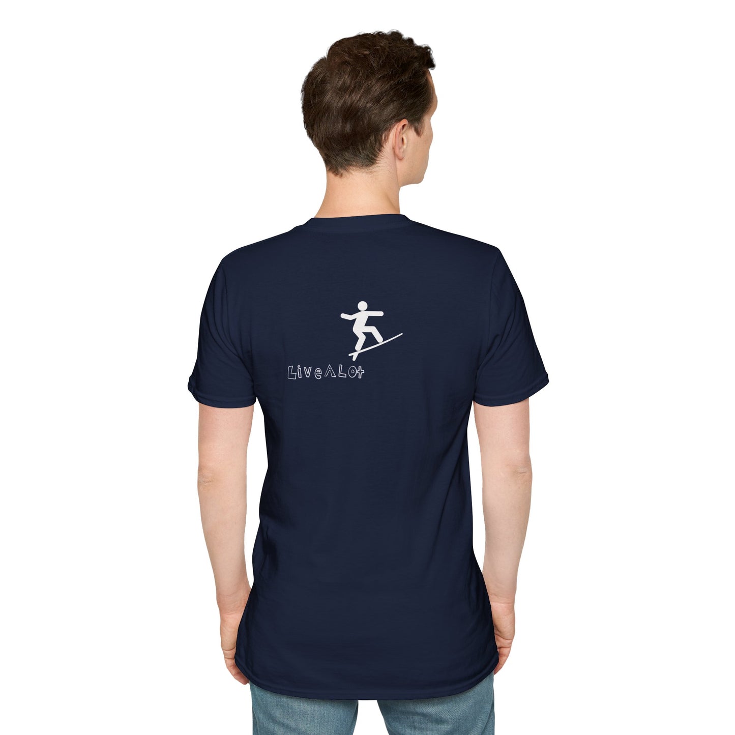 Live A Lot - Surfer Tee — Front & Back Print (Multiple Color Options)