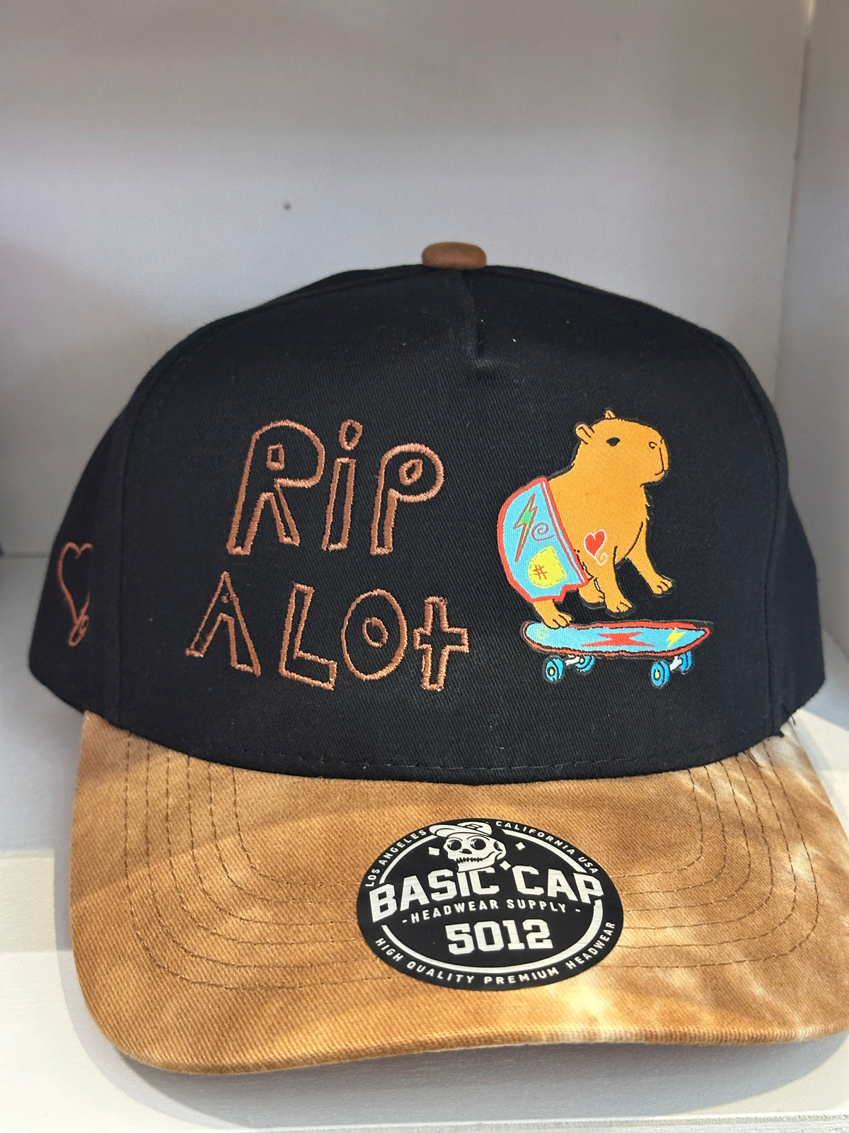 Skateboarding Capybara Snapback - RIP A LOT™