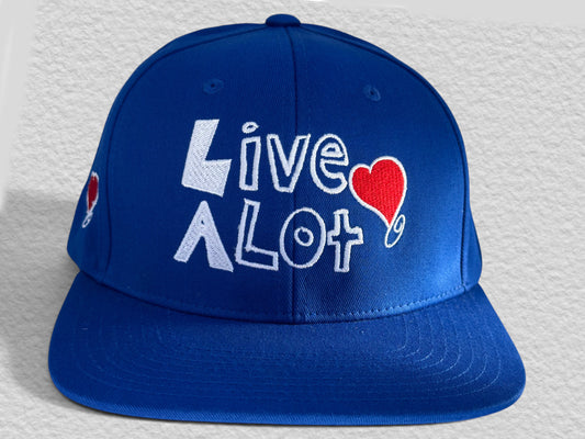 LIVE A LOT Heart Flat Bill Cap — City of Angels Edition (The Original Design)