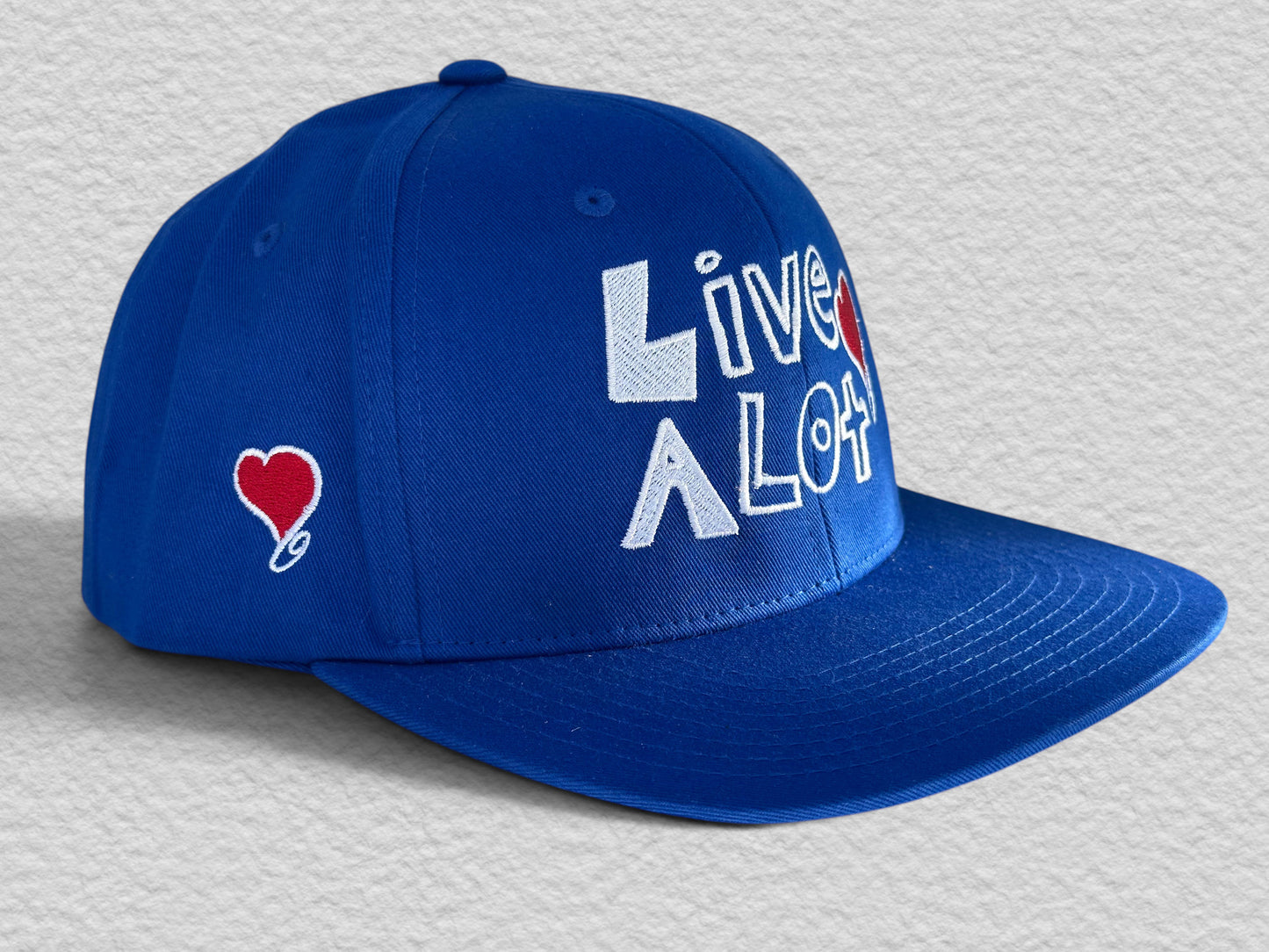 LIVE A LOT Heart Flat Bill Cap — City of Angels Edition (The Original Design)